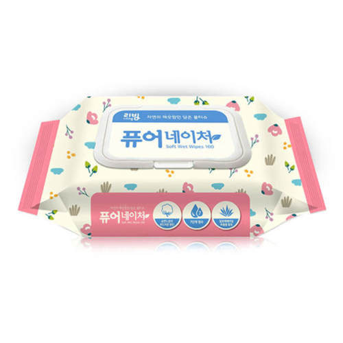 리빙)퓨어네이처물티슈캡형 100매
